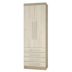 Imagem de Guarda Roupa Roupeiro Modulado Master 2 Portas 4 Gavetas - Avelã Rústi