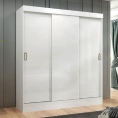 Imagem de Guarda-Roupa Solteiro San Marino 3 Portas 2 Gavetas Flex Branco/Ônix -