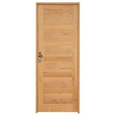 Imagem de Kit Porta de Madeira Direita 213cmx84,5cmx12cm PE28 Esel Marroml