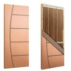 Imagem de Porta Sarrafeada Frisada HDF de Eucalipto Friso 09 - JB Paes