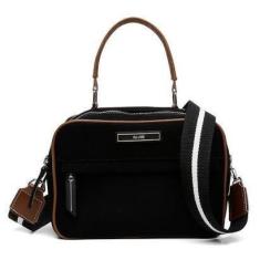 Imagem de Bolsa Feminina Quadrada Preto/Bege Compacta Via Livre-Feminino