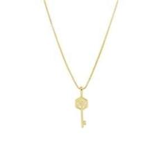 Imagem de Colar Chave Com Zircônia  Banhado A Ouro 18K