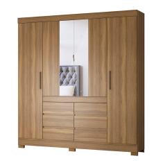 Imagem de Guarda Roupa Casal 4 Portas Cádis 66510 Amêndola Touch Demóbile