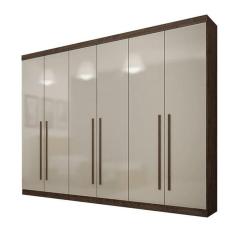 Imagem de Guarda Roupa Casal 6 Portas 4 Gavetas - Uberaba-CANION / OFF WHITE - Star Móveis