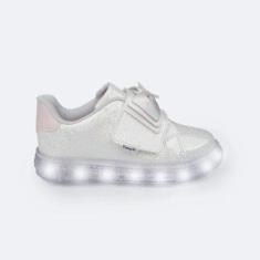 Imagem de Tênis Infantil  Pampili de Led Sneaker Luz Foil Laço Menina-Feminino