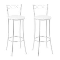 Imagem de Kit 2 Banquetas Bc51-a A102 Cromada/branco