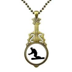 Imagem de DIYthinker Colar para jogador de tabuleiro de esqui esportivo com pingente de guitarra antiga