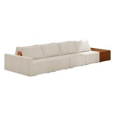 Imagem de Sofá Ilha 4 Lugares Living 512cm Modulado para Sala Lary Bouclê K01 - D`Rossi