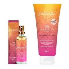 Imagem de Kit Presente Feminino Perfume Hidratante Fantastic Amakha - Amakha Par