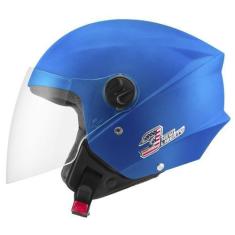 Imagem de Capacete Pro Tork New Liberty 3 Three Elite Fosco Aberto Moto, 56, AZU