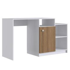 Imagem de Escrivaninha Multiuso 01 Porta 03 Nichos 135cm Branco Mell PRODDY
