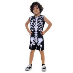Imagem de Fantasia Esqueleto Infantil Super Pop - Halloween - Sulamericana, Unic