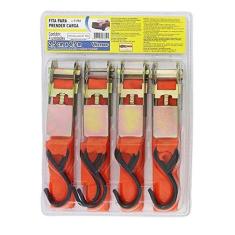 Imagem de Fita para Carga 2,5cm x 4,5m com Catraca 100Kg 4 Peças F- F254 Western