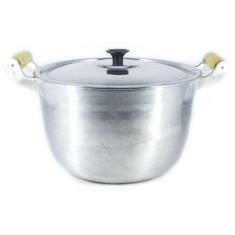 Imagem de Caldeirão Alumínio Fundido Polido Alça De Madeira 16Cm