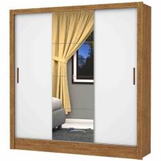 Imagem de Guarda Roupa Casal Com Espelho E 3 Portas De Correr Dubai Carioca Móve