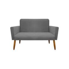 Imagem de Namoradeira Decorativa Malibu Suede Cinza Grafite - Maitê Moda Casa