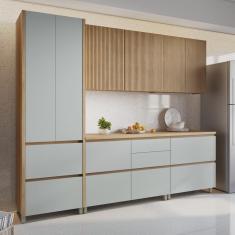 Imagem de Cozinha 5 Peças 8 Portas 7 Gavetas Ripado Rainha Nesher 100% mdf