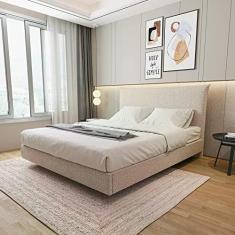 Imagem de Cama King Boreal Flutuante Cabecasa Madeiramadeira Bege