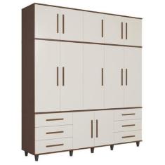 Imagem de Roupeiro Armário Triplex Tres Partes Guarda Roupas London Casal 12 Por