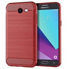 Imagem de Capa para Samsung Galaxy J3 Emerge, sensação macia, proteção total, anti-arranhões e impressões digitais + capa de celular resistente a arranhões para Samsung Galaxy J3 Emerge