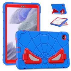 Imagem de FONREST Capa infantil robusta para Samsung Galaxy Tab A7 Lite (SM-T225/T220) 2021 22.1 cm à prova de choque PC à prova de choque + capa armadura híbrida de silicone resistente com suporte duplo para