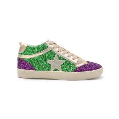 Imagem de Mi.iM Tênis Daisy Rubber Sole Cadarço Glitter Suede Mid Star, Dourado, verde, 36