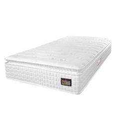 Imagem de Colchão Solteiro Espuma D45 Lazio Pillow Top 88x188x29cm Branco Hellen - Suporta até 120kg por Pessoa