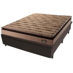 Imagem de Colchão Casal Hellen Van Gogh Espuma D33 + Base Box MGA Lift Cotton com Baú e Pistão à Gás 68x138x188cm - Caqui/Marrom