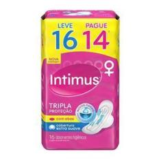 Imagem de Absorvente Intimus Gel Tripla Proteção Cobertura Suave Com Abas Leve 16 Pague 14