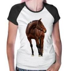 Imagem de Baby Look Raglan Cavalo Andaluz - Foca Na Moda
