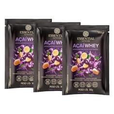 Imagem de Kit 3X: Açaí Whey Sachê Essential Nutrition 30g