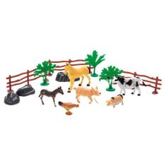 Imagem de 1set animal em miniatura realista anti-hit cor brilhante mini f