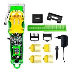 Imagem de Maquina De Cortar Cabelo Transparente Wmark Ng308 Verde+nf NG-308