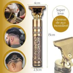 Imagem de Máquina De Cortar Cabelo Faz Barba Acabamento Bivolt Dragão  - REIS VA