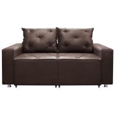 Imagem de Sofá 2 Lugares Bariloche 1.60cm Suede Shop Das Cabeceiras Café