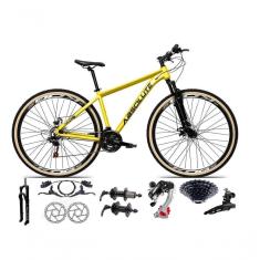 Imagem de Bicicleta Aro 29 Absolute Nero 5 Câmbios Shimano 24v K7 Freios Hidráulicos Garfo Trava Com Pneu Faixa - Amarelo 19