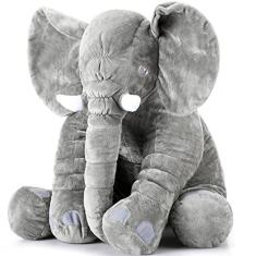 Imagem de Brinquedo de pelúcia Giant Elephant 80 cm cinza, presentes para crianças/namorada