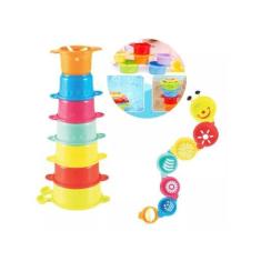 Imagem de Brinquedo Infantil Educativo Torre divertida De Argolas Coloridas - Ma
