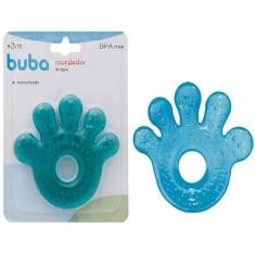 Imagem de Mordedor Massageador Com Água Texturizado Mãozinho 4m+ - Buba (Azul)