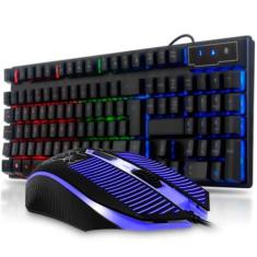 Imagem de KIT TECLADO E MOUSE GAMER LED RGB USB ABNT2 MULTIMIDI HK8900