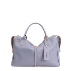 Imagem de BOLSA FEMININA EM COURO ALÇA DE MÃO LAVANDA COM LARANJA "ISABELLE FERREIRA"-Feminino