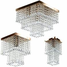 Imagem de Kit 3 Lustres Cristal Acrilico Sweet + Marry + Spark Cobre