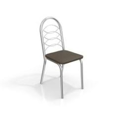 Imagem de Conjunto 2 cadeiras Holanda Crome Cromado/Marrom Kappesberg