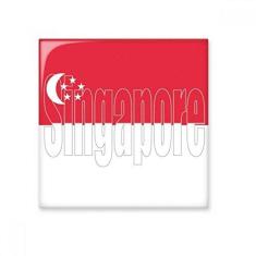 Imagem de Decalque brilhante de ejo de cerâmica com nome da bandeira de Singapura