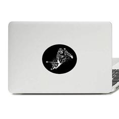 Imagem de Decalque de notebook com emblema de vinil e ilustração de esqui para esportes de inverno