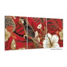 Imagem de Quadro Decorativo 120x60 Sala Quarto Arte Arara E Flores 1