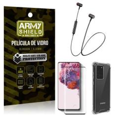 Imagem de Fone Bluetooth Hs-615 Samsung S20 Ultra + Capinha Anti Impacto + Pelíc
