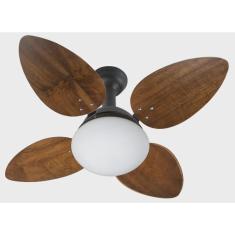 Imagem de Ventilador de Teto Jet Venti-delta Preto 4Pás Imbuia 220 V