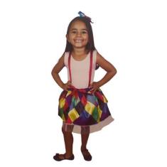 Imagem de Fantasia Infantil Saia Palhacinha Estampas Sortidas De 2 À 8 Anos - Br