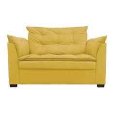 Imagem de Sofá Dandara 2 Lugares Suede Compacto Estofado Confortável Suede Diver